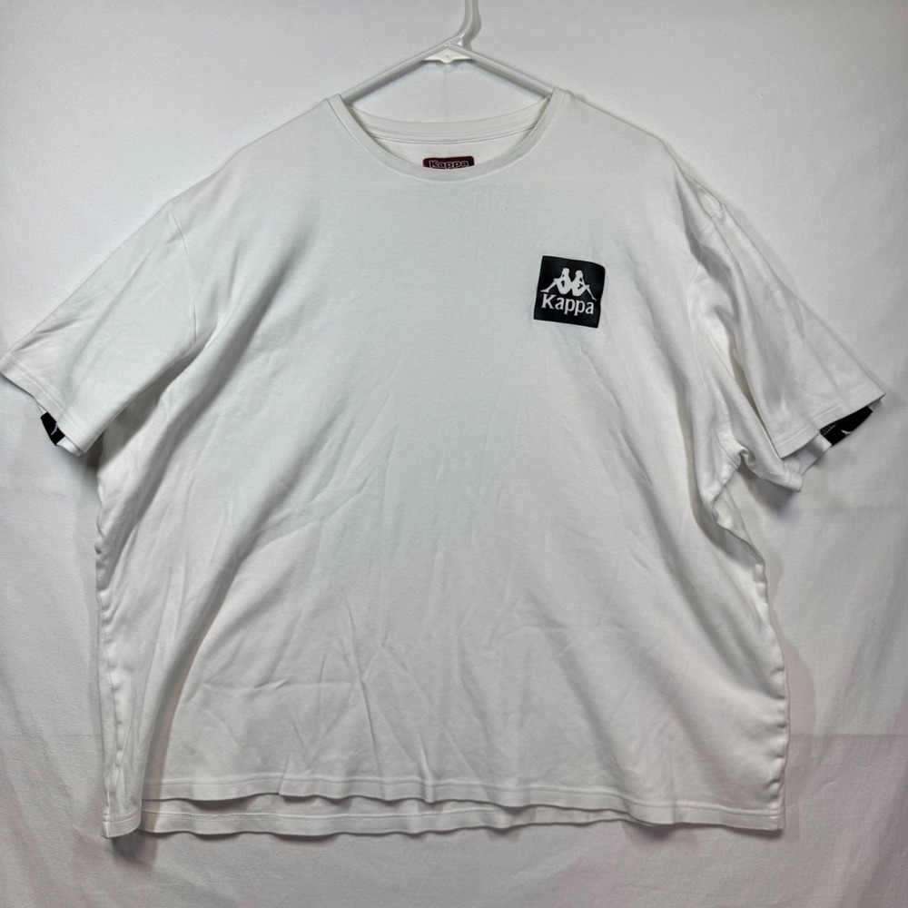 Kappa T-Shirt Logo Patch Athleisure Casual Tee‎ Top Sz XXLarge Y2K